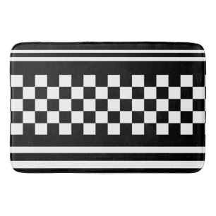 Bath Mat/Checkered en Strips Badmat