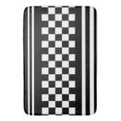 Bath Mat/Checkered en Strips Badmat (Voorkant Verticaal)