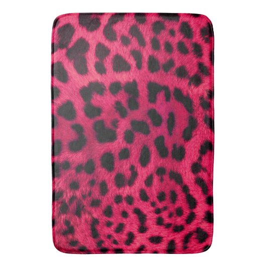 Bath Mat/Cheetah Print-Hot Pink Badmat (Voorkant Verticaal)