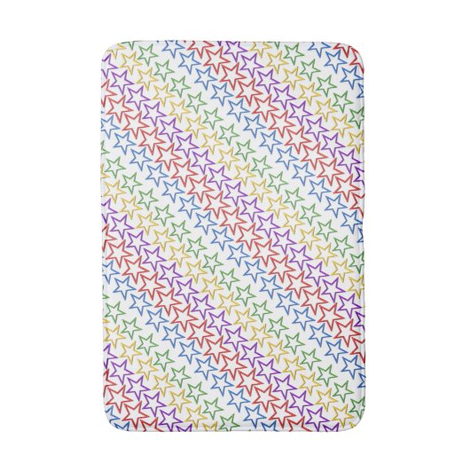 Bath Mat - Colored sterren (Voorkant Verticaal)