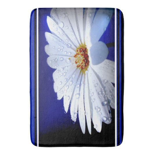 Bath Mat/Daisy met dauwdruppels Badmat (Voorkant Verticaal)