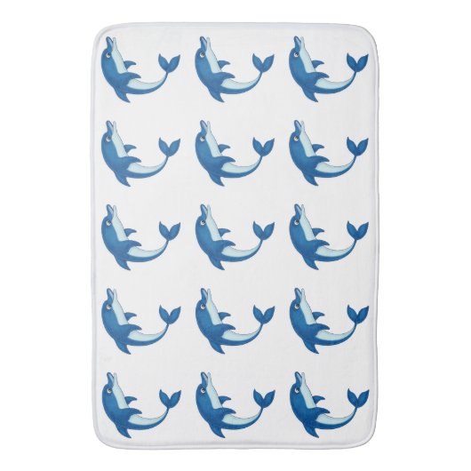 Bath Mat/Dolphins Badmat (Voorkant Verticaal)