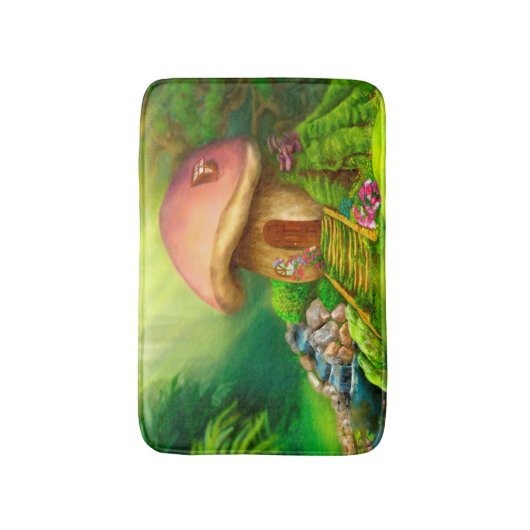 Bath Mat Fantasy mushroom house (Voorkant Verticaal)
