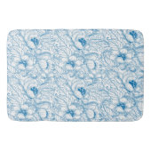 Bath Mat Floral Blue (Voorkant)