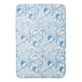 Bath Mat Floral Blue (Voorkant Verticaal)
