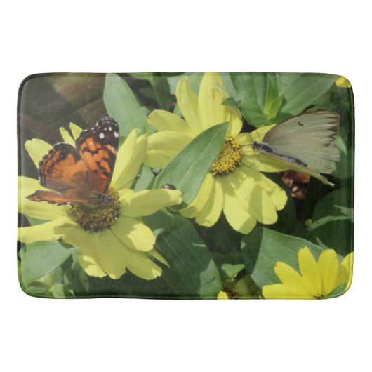 Bath Mat/Flowers en Butterfly Badmat (Voorkant)