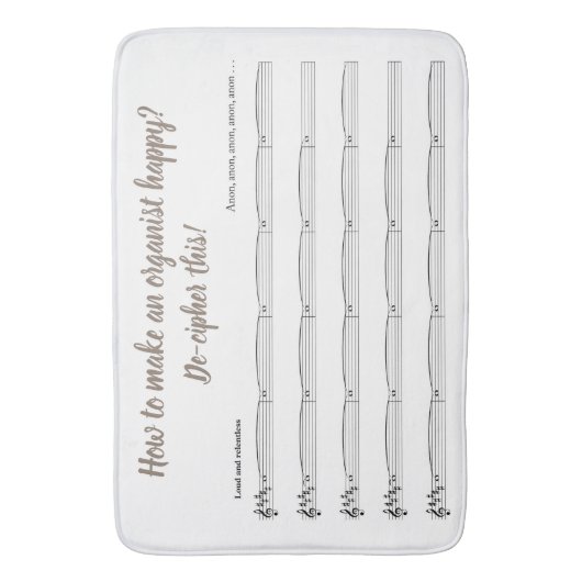 Bath mat for organists - een slagnoot (Voorkant Verticaal)