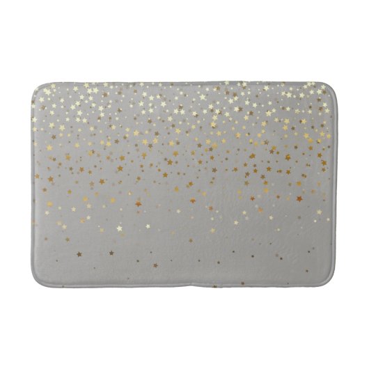 Bath Mat-Golden douche van Stars-Grey Badmat (Voorkant)