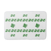 Bath mat - Green Holly Leaves (Voorkant)