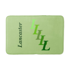 Bath Mat - Green Name and Initialen