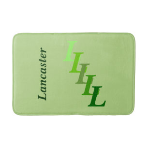 Bath Mat - Green Name and Initialen