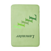 Bath Mat - Green Name and Initialen (Voorkant Verticaal)