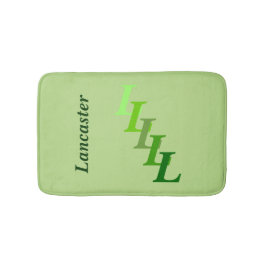 Bath Mat - Green Name and Initialen