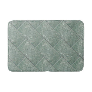 Bath mat green water look