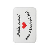 Bath Mat "Hallo, Cutie!" (Voorkant Verticaal)