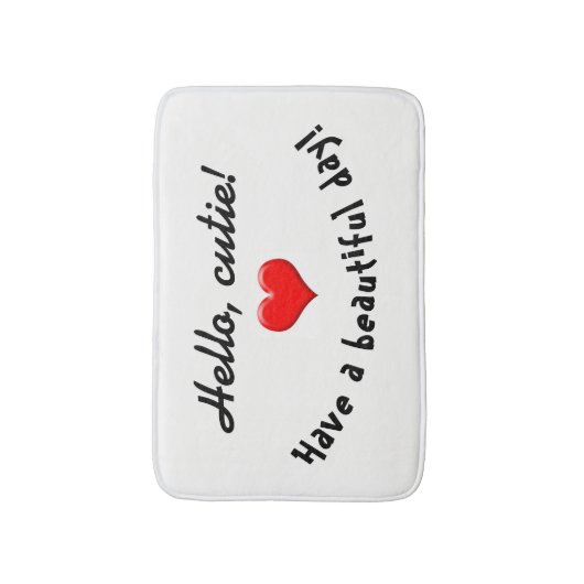 Bath Mat "Hallo, Cutie!" (Voorkant Verticaal)