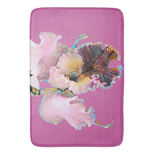 Bath Mat in roze met Catalina Orchid (Voorkant Verticaal)