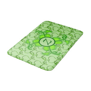 Bath Mat - Ivy Leaves met Monogram