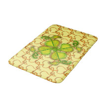 Bath Mat - Ivy Leaves on Yellow