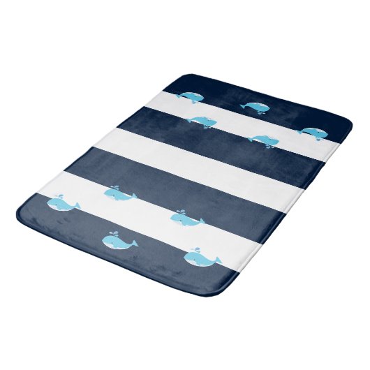 Bath Mat - Light Blue Whale (Gekanteld)