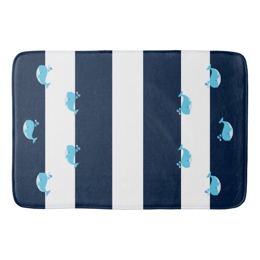 Bath Mat - Light Blue Whale (Voorkant)