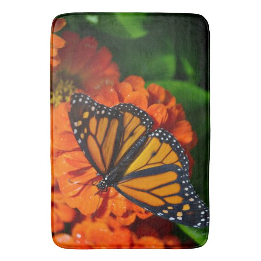Bath Mat/Marigold en Butterfly Badmat (Voorkant Verticaal)
