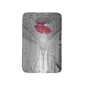 Bath mat met Eiffeltoren en een rode paraplu (Voorkant Verticaal)