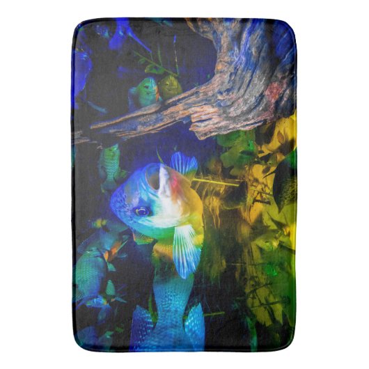 Bath Mat met Fish in Aquarium (Voorkant Verticaal)