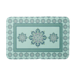 Bath Mat met Green Medallion-design