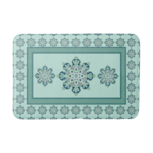 Bath Mat met Green Medallion-design