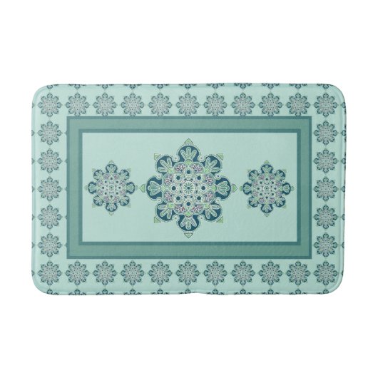 Bath Mat met Green Medallion-design (Voorkant)
