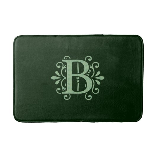 Bath mat met letters Alphabet - letter B - groen (Voorkant)