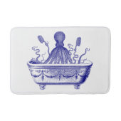 Bath Mat met marineblauwe octopus (Voorkant)