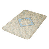 Bath mat met roommelleeuwen op blauw (Gekanteld)