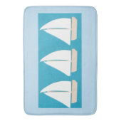 Bath Mat met Sailboat Design (Voorkant Verticaal)