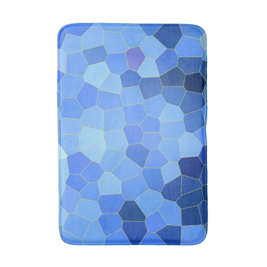 Bath mat Mosaic in Blue (Voorkant Verticaal)
