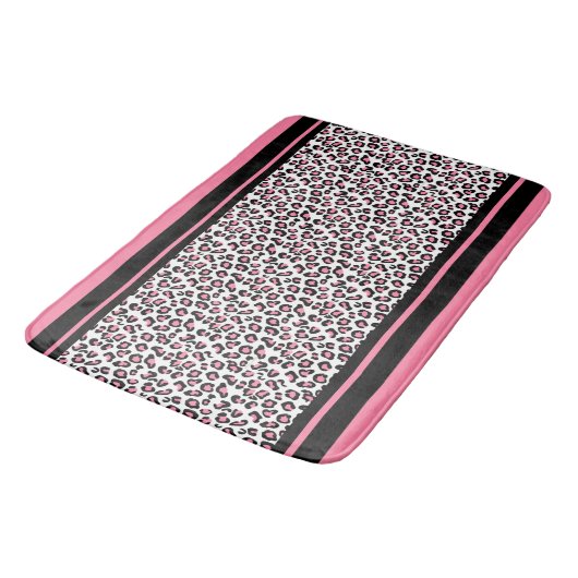 Bath Mat/Pink Zebra Pattern Badmat (Gekanteld)