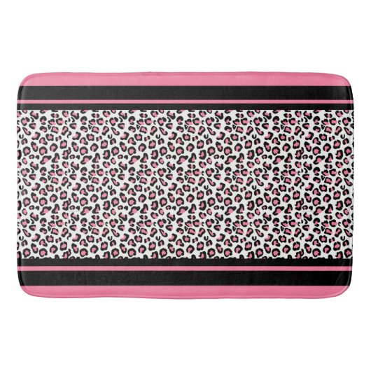 Bath Mat/Pink Zebra Pattern Badmat (Voorkant)