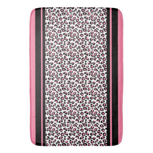Bath Mat/Pink Zebra Pattern Badmat (Voorkant Verticaal)