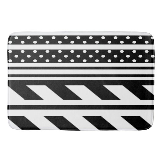 Bath Mat/Polka Dots and Stripes Badmat (Voorkant)