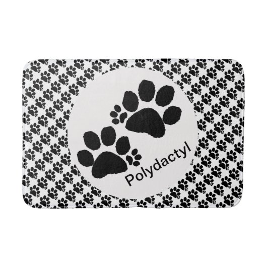 Bath Mat - Polydactyl Paw Prints (Voorkant)