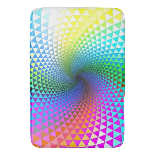 Bath Mat/Rainbow Abstract Badmat (Voorkant Verticaal)