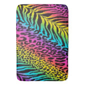 Bath Mat/Rainbow Animal Print Badmat (Voorkant Verticaal)