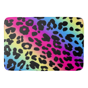 Bath Mat/Rainbow Leopard Print Badmat