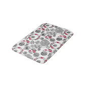 Bath Mat, Red en Black, Quilting, Patchwork Badmat (Gekanteld)