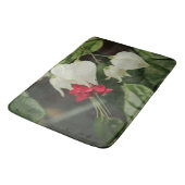 Bath Mat Red White Green Flower (Gekanteld)
