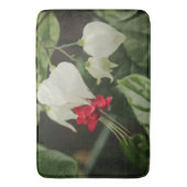 Bath Mat Red White Green Flower (Voorkant Verticaal)