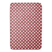 Bath Mat/Red & White Polka Dots Badmat (Voorkant Verticaal)