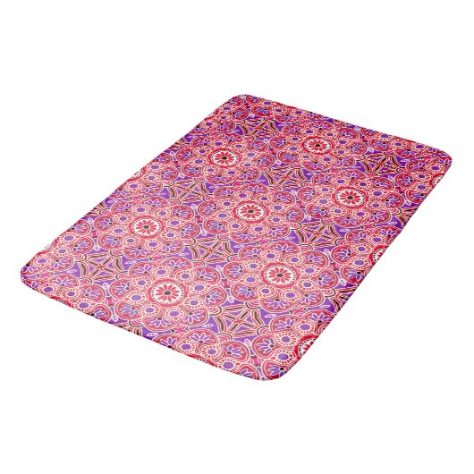 Bath Mat rood bohemien abstract (Gekanteld)