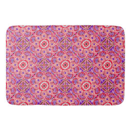 Bath Mat rood bohemien abstract